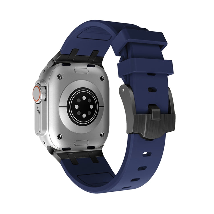 AP Silicone Watch Band For Apple Watch SE 40mm(Black Blue) - Watch Bands by PMC TechLife | Online Shopping South Africa | PMC TechLife