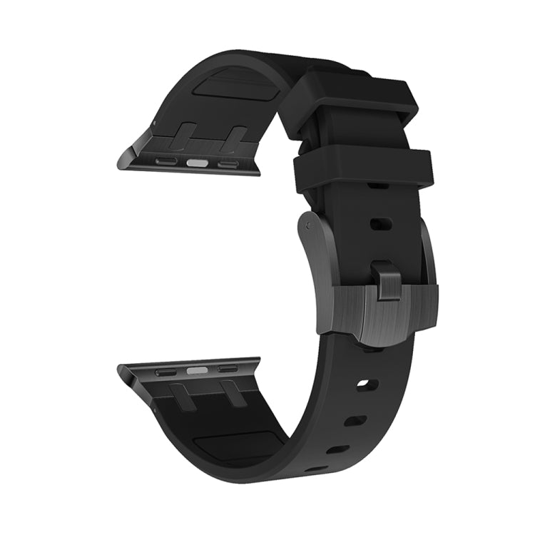 AP Silicone Watch Band For Apple Watch 6 44mm(Black Black) - Watch Bands by PMC TechLife | Online Shopping South Africa | PMC TechLife