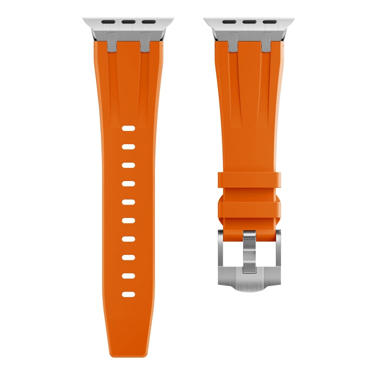AP Silicone Watch Band For Apple Watch 6 44mm(Silver Orange) - Watch Bands by PMC TechLife | Online Shopping South Africa | PMC TechLife