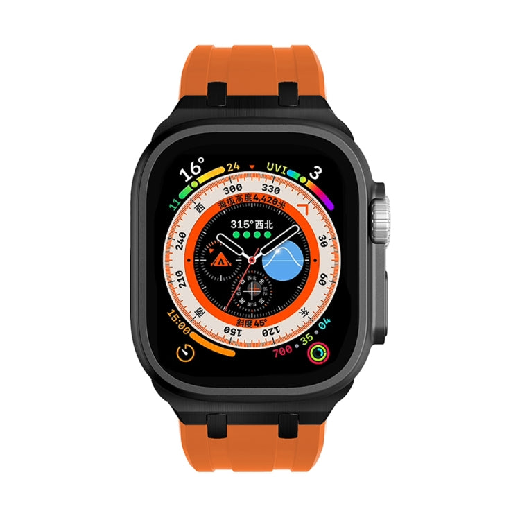 AP Silicone Watch Band For Apple Watch 4 40mm(Black Orange) - Watch Bands by PMC TechLife | Online Shopping South Africa | PMC TechLife