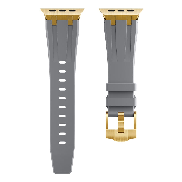 AP Silicone Watch Band For Apple Watch 4 44mm(Gold Grey) - Watch Bands by PMC TechLife | Online Shopping South Africa | PMC TechLife