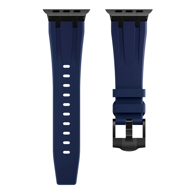 AP Silicone Watch Band For Apple Watch 2 38mm(Black Blue) - Watch Bands by PMC Jewellery | Online Shopping South Africa | PMC Jewellery