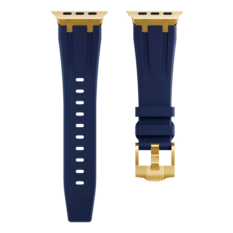 AP Silicone Watch Band For Apple Watch 2 38mm(Gold Blue) - Watch Bands by PMC TechLife | Online Shopping South Africa | PMC TechLife