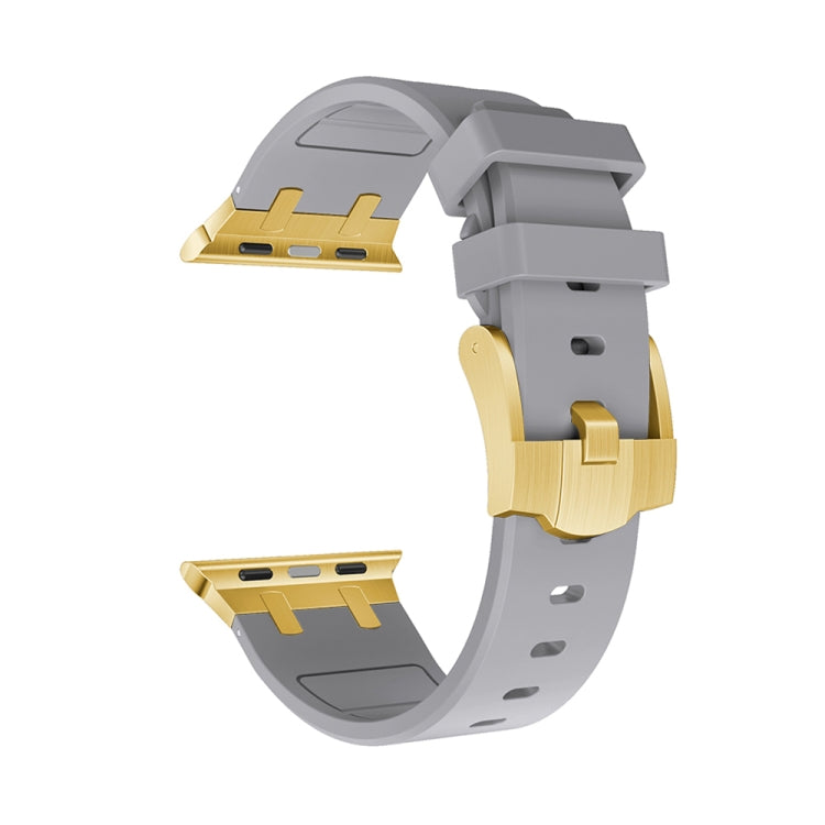 AP Silicone Watch Band For Apple Watch 2 42mm(Gold Grey) - Watch Bands by PMC TechLife | Online Shopping South Africa | PMC TechLife