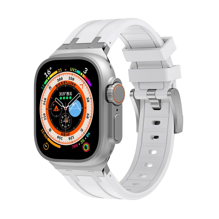 AP Silicone Watch Band For Apple Watch 2 42mm(Silver White) - Watch Bands by PMC TechLife | Online Shopping South Africa | PMC TechLife