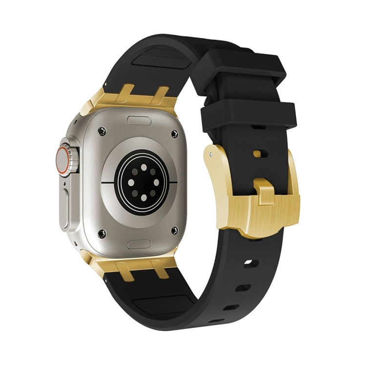 AP Silicone Watch Band For Apple Watch 9 41mm(Gold Black) - free shipping - PMC TechLife - Order now!