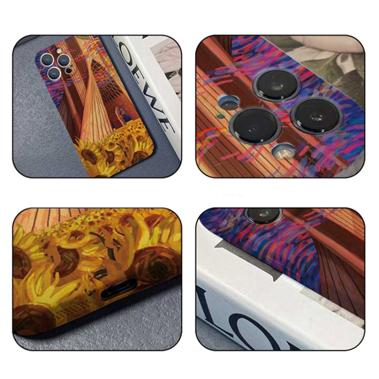 For iPhone X / XS Precise Hole Oil Painting Pattern PC Phone Case(Architectural Painting) - More iPhone Cases by PMC Jewellery | Online Shopping South Africa | PMC Jewellery