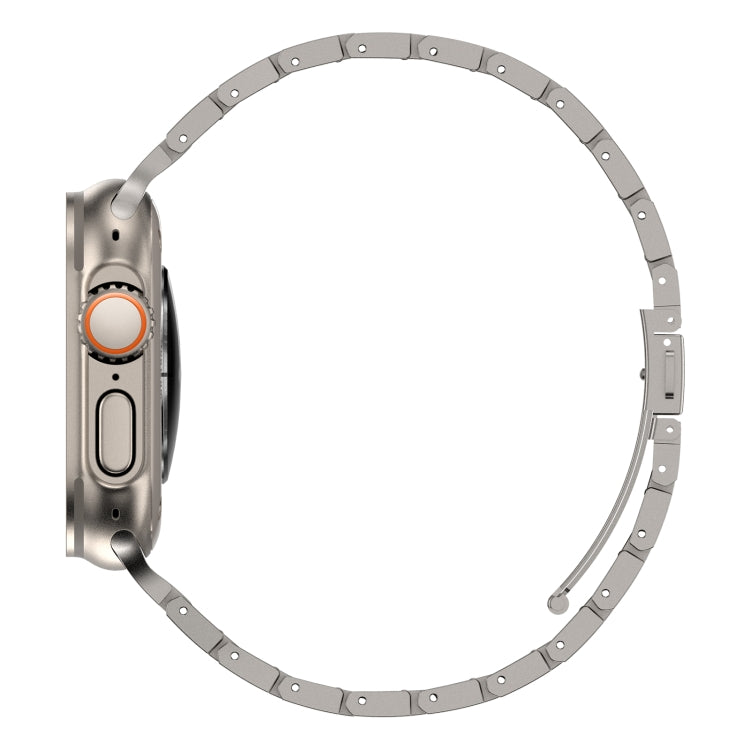 Double Rows Metal Watch Band For Apple Watch Ultra 49mm(Titanium) - Watch Bands by PMC TechLife | Online Shopping South Africa | PMC TechLife