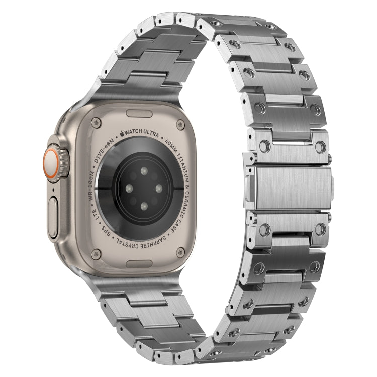 Double Rows Metal Watch Band For Apple Watch SE 44mm(Silver) - Watch Bands by PMC TechLife | Online Shopping South Africa | PMC TechLife