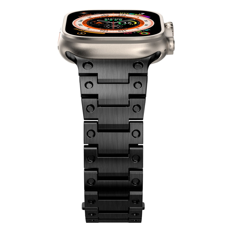 Double Rows Metal Watch Band For Apple Watch 3 42mm(Black) - Watch Bands by PMC TechLife | Online Shopping South Africa | PMC TechLife