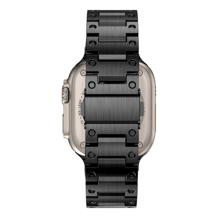 Double Rows Metal Watch Band For Apple Watch 38mm(Black) - Watch Bands by PMC TechLife | Online Shopping South Africa | PMC TechLife