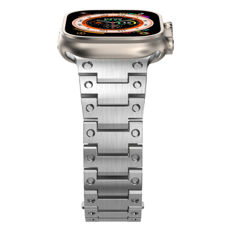 Double Rows Metal Watch Band For Apple Watch 42mm(Silver) - Watch Bands by PMC TechLife | Online Shopping South Africa | PMC TechLife