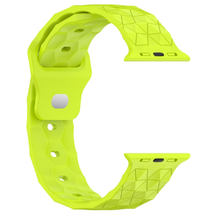 Football Texture Silicone Watch Band For Apple Watch 8 41mm(Limes Green) - Watch Bands by PMC Jewellery | Online Shopping South Africa | PMC Jewellery