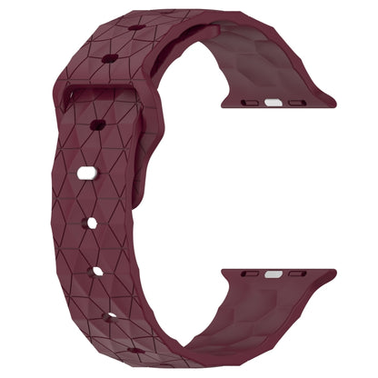 Football Texture Silicone Watch Band For Apple Watch 7 41mm(Wine Red) - Watch Bands by PMC Jewellery | Online Shopping South Africa | PMC Jewellery