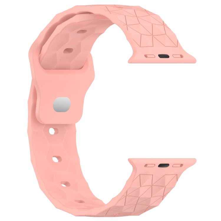 Football Texture Silicone Watch Band For Apple Watch SE 2022 40mm(Pink) - Watch Bands by PMC Jewellery | Online Shopping South Africa | PMC Jewellery