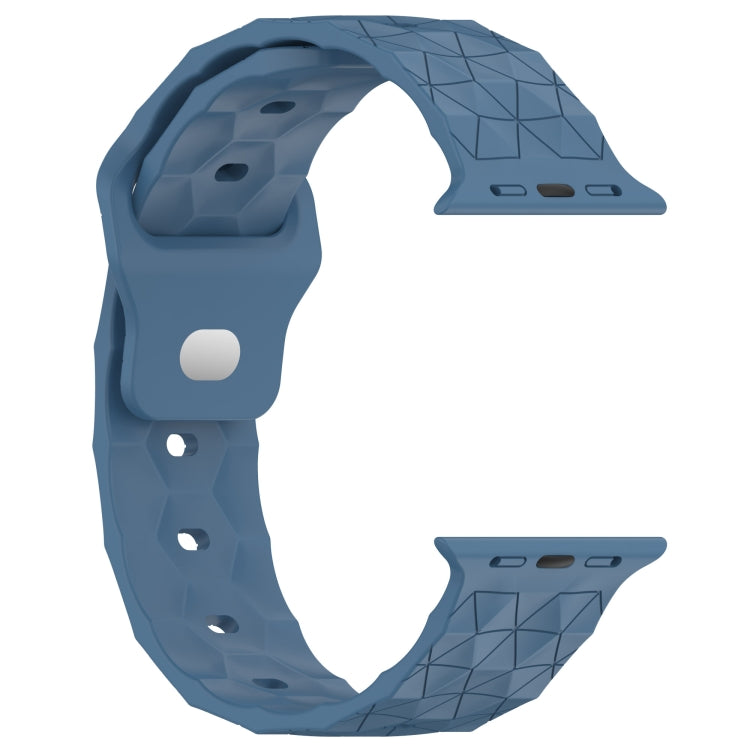 Football Texture Silicone Watch Band For Apple Watch SE 2022 40mm(Blue) - Watch Bands by PMC Jewellery | Online Shopping South Africa | PMC Jewellery