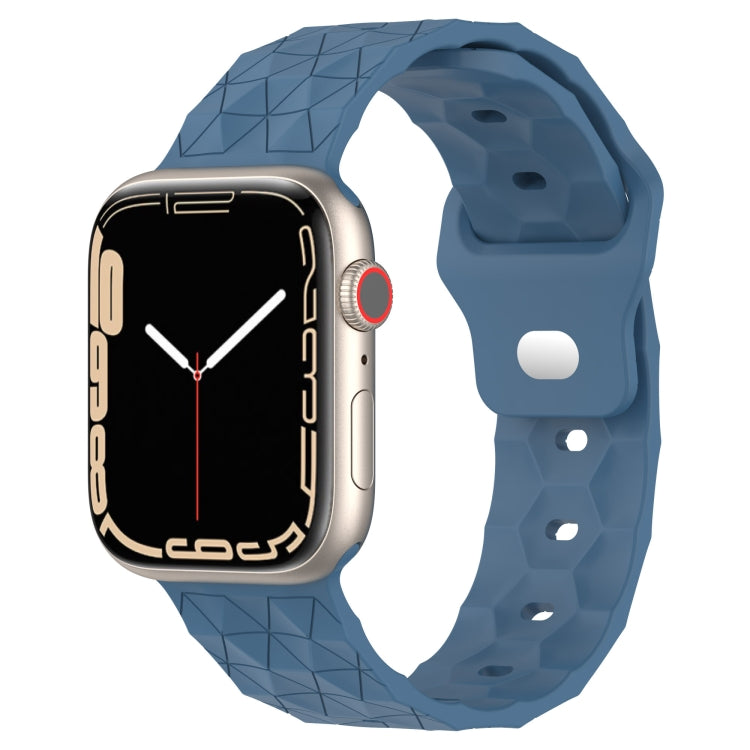 Football Texture Silicone Watch Band For Apple Watch SE 44mm(Blue) - Watch Bands by PMC Jewellery | Online Shopping South Africa | PMC Jewellery