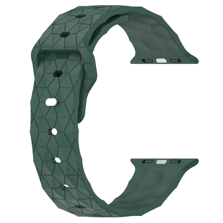 Football Texture Silicone Watch Band For Apple Watch 6 40mm(Pine Green) - Watch Bands by PMC Jewellery | Online Shopping South Africa | PMC Jewellery