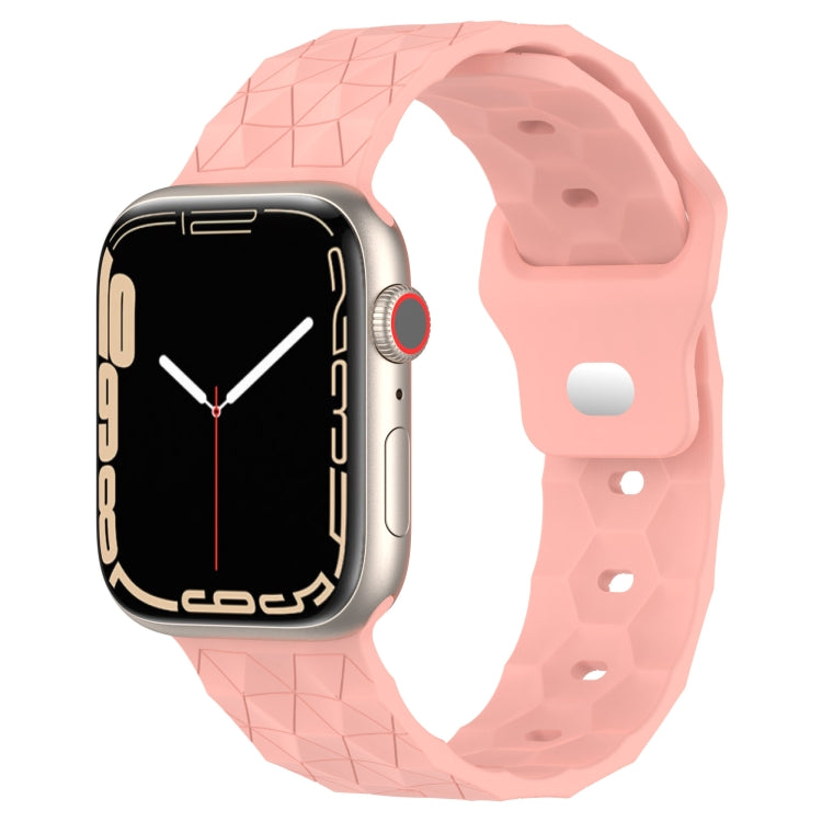 Football Texture Silicone Watch Band For Apple Watch 4 44mm(Pink) - Watch Bands by PMC Jewellery | Online Shopping South Africa | PMC Jewellery