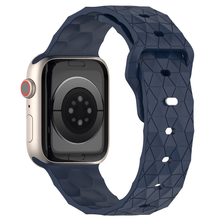 Football Texture Silicone Watch Band For Apple Watch 4 44mm(Midnight Blue) - Watch Bands by PMC Jewellery | Online Shopping South Africa | PMC Jewellery