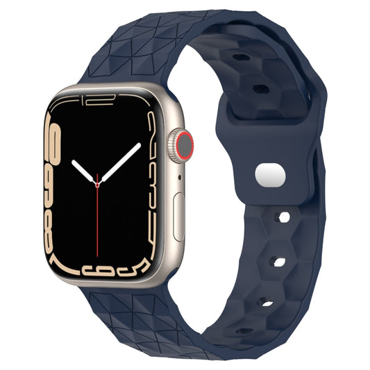 Football Texture Silicone Watch Band For Apple Watch 3 38mm(Midnight Blue) - Watch Bands by PMC Jewellery | Online Shopping South Africa | PMC Jewellery