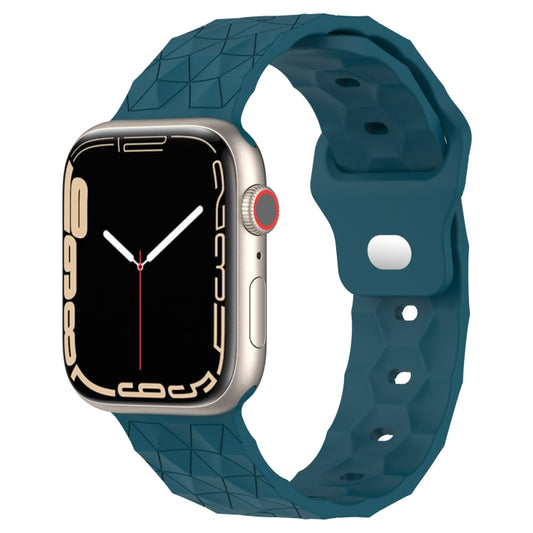 Football Texture Silicone Watch Band For Apple Watch 38mm(Dark Blue) - Watch Bands by PMC Jewellery | Online Shopping South Africa | PMC Jewellery