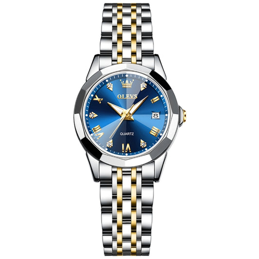 OLEVS 9931 Women Butterfly Buckle Luminous Waterproof Quartz Watch(Blue) - Metal Strap Watches by OLEVS | Online Shopping South Africa | PMC Jewellery