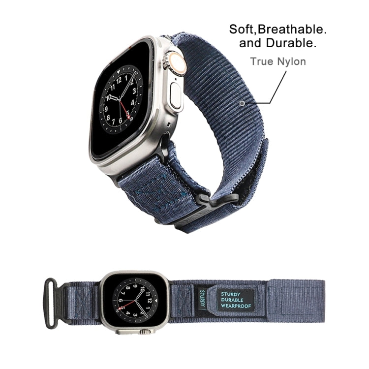 Nylon Two Section Watch Band For Apple Watch 9 45mm(Blue) - free shipping - PMC TechLife - Order now!