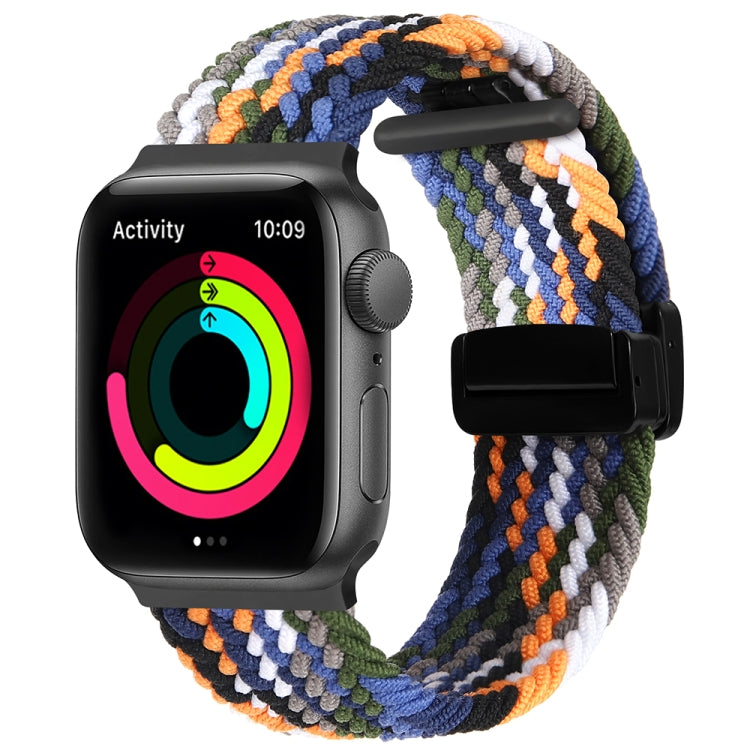 Magnetic Fold Clasp Woven Watch Band For Apple Watch SE 40mm(Denim Color) - Watch Bands by PMC Jewellery | Online Shopping South Africa | PMC Jewellery