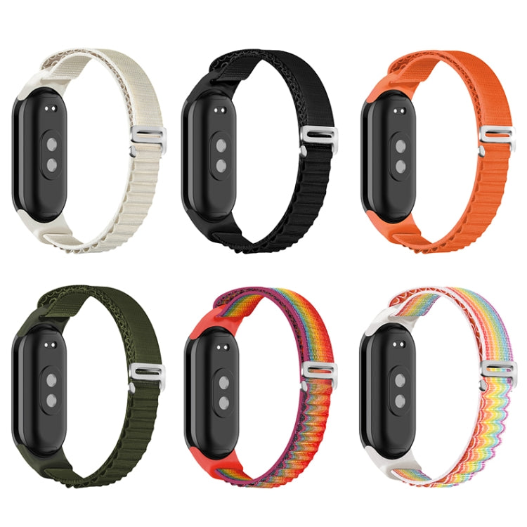 For Xiaomi Mi Band 8 Loop Nylon Watch Band(Rainbow Color) - Watch Bands by PMC Jewellery | Online Shopping South Africa | PMC Jewellery