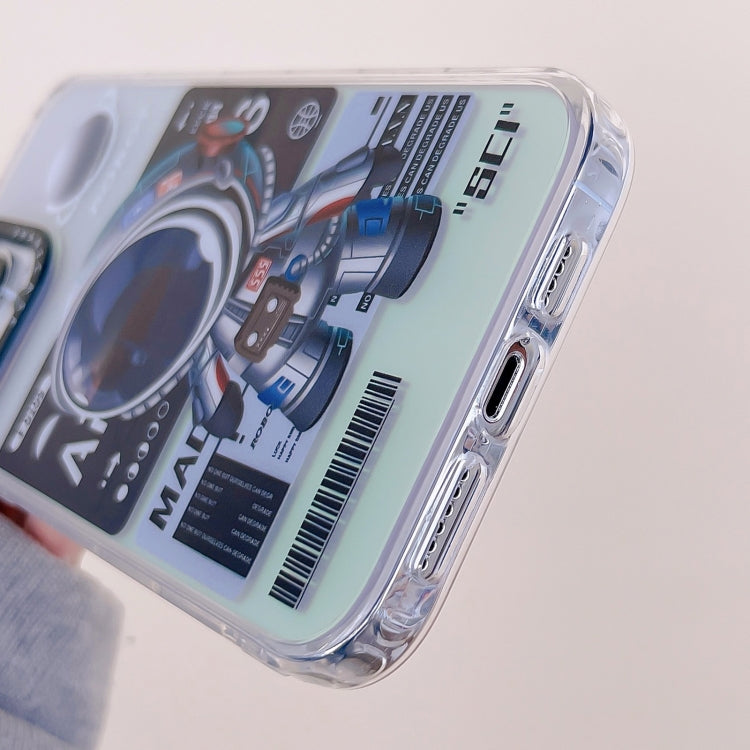 For iPhone 13 Mechanical Astronaut Pattern TPU Phone Case(Blue) - iPhone 13 Cases by PMC Jewellery | Online Shopping South Africa | PMC Jewellery