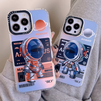 For iPhone 11 Mechanical Astronaut Pattern TPU Phone Case(Orange) - iPhone 11 Cases by PMC Jewellery | Online Shopping South Africa | PMC Jewellery