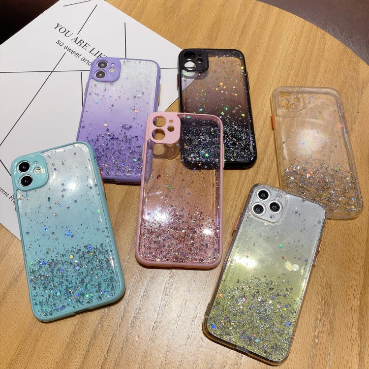 For iPhone 14 Plus Starry Gradient Glitter Powder TPU Phone Case(Pink) - iPhone 14 Plus Cases by PMC Jewellery | Online Shopping South Africa | PMC Jewellery