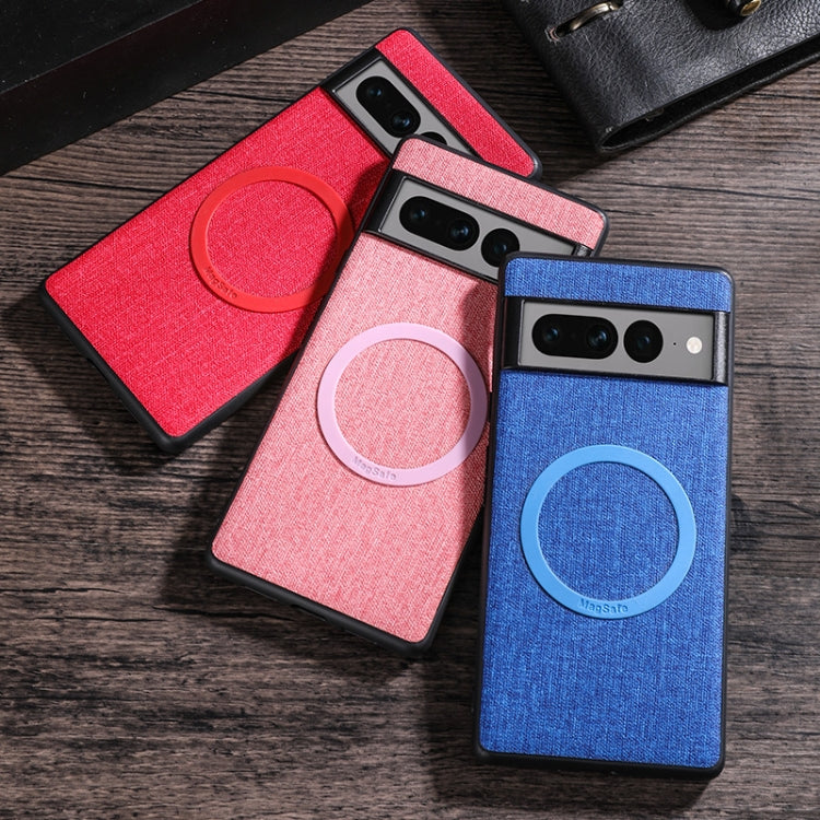 For Google Pixel 8 Pro Magsafe Magnetic Ring Cloth Texture Phone Case(Blue) - free shipping - PMC TechLife - Order now!