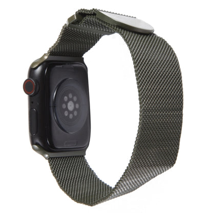 For Apple Watch SE 2022 40mm Milanese Metal Magnetic Watch Band(Army Green) - Watch Bands by PMC Jewellery | Online Shopping South Africa | PMC Jewellery