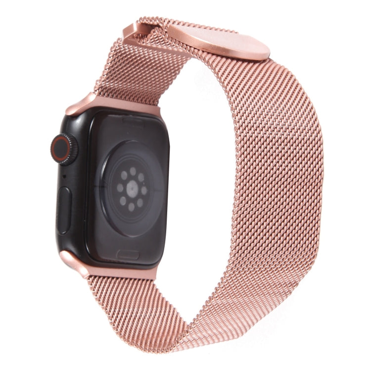 For Apple Watch SE 2022 40mm Milanese Metal Magnetic Watch Band(Pink) - Watch Bands by PMC Jewellery | Online Shopping South Africa | PMC Jewellery