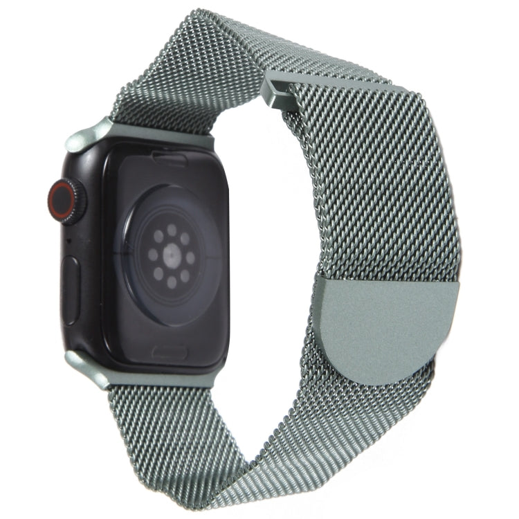 For Apple Watch SE 2022 44mm Milanese Metal Magnetic Watch Band(Pine Green) - Watch Bands by PMC Jewellery | Online Shopping South Africa | PMC Jewellery