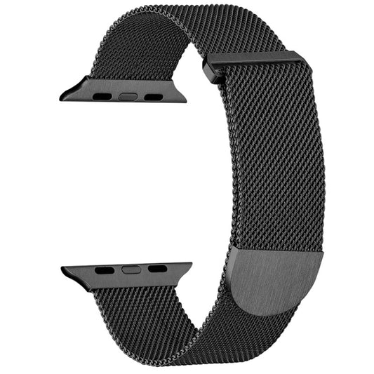 For Apple Watch 7 41mm Milanese Metal Magnetic Watch Band(Black) - Watch Bands by PMC Jewellery | Online Shopping South Africa | PMC Jewellery