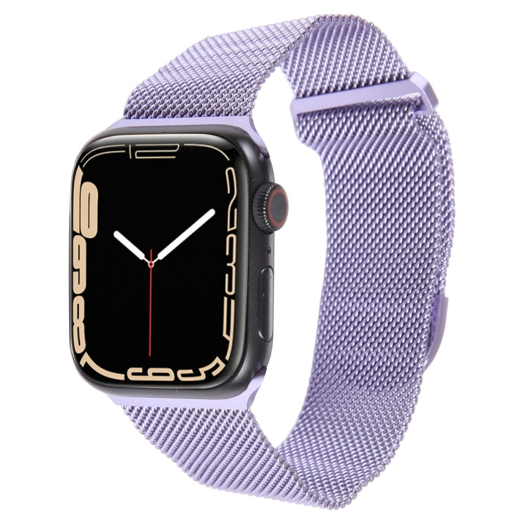 For Apple Watch SE 44mm Milanese Metal Magnetic Watch Band(Lavender Purple) - Watch Bands by PMC Jewellery | Online Shopping South Africa | PMC Jewellery