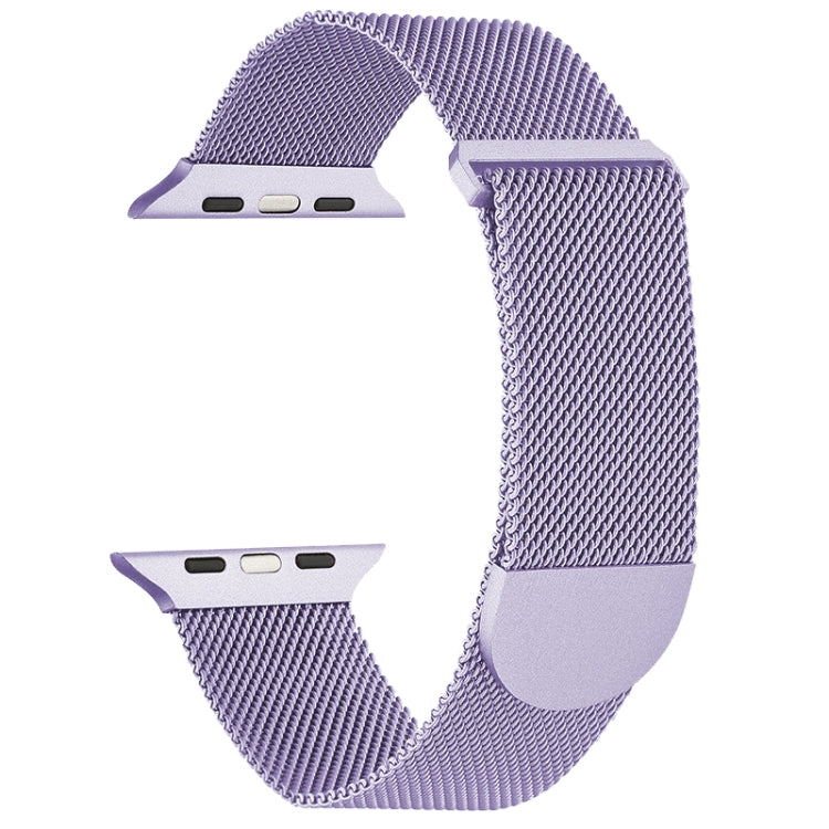 For Apple Watch 4 44mm Milanese Metal Magnetic Watch Band(Lavender Purple) - Watch Bands by PMC Jewellery | Online Shopping South Africa | PMC Jewellery