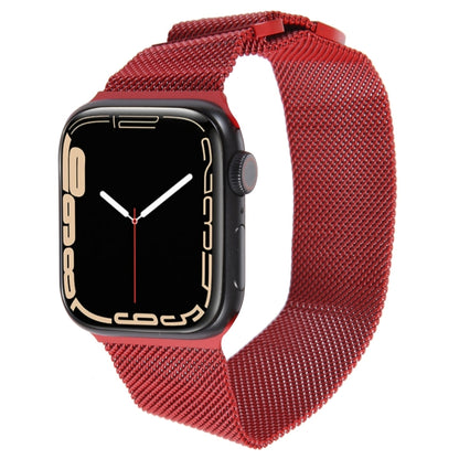 For Apple Watch 3 38mm Milanese Metal Magnetic Watch Band(Red) - Watch Bands by PMC Jewellery | Online Shopping South Africa | PMC Jewellery