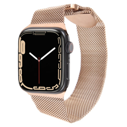 For Apple Watch 3 38mm Milanese Metal Magnetic Watch Band(Rose Gold) - Watch Bands by PMC Jewellery | Online Shopping South Africa | PMC Jewellery