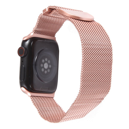 For Apple Watch 3 38mm Milanese Metal Magnetic Watch Band(Pink) - Watch Bands by PMC Jewellery | Online Shopping South Africa | PMC Jewellery