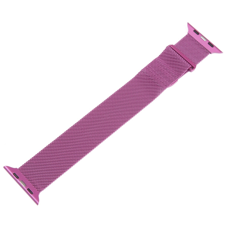 For Apple Watch 3 42mm Milanese Metal Magnetic Watch Band(Purple) - Watch Bands by PMC Jewellery | Online Shopping South Africa | PMC Jewellery