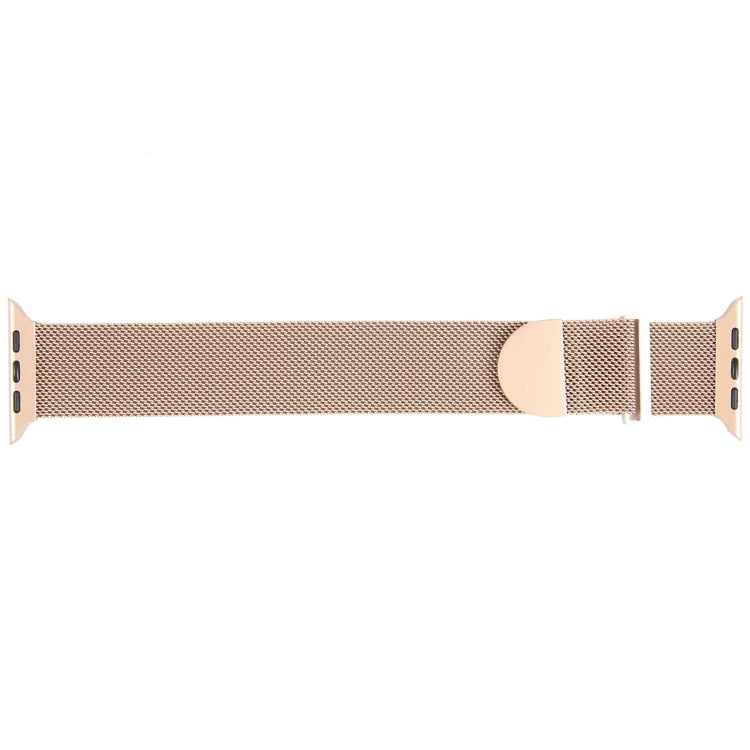 For Apple Watch 2 42mm Milanese Metal Magnetic Watch Band(Retro Gold) - Watch Bands by PMC Jewellery | Online Shopping South Africa | PMC Jewellery