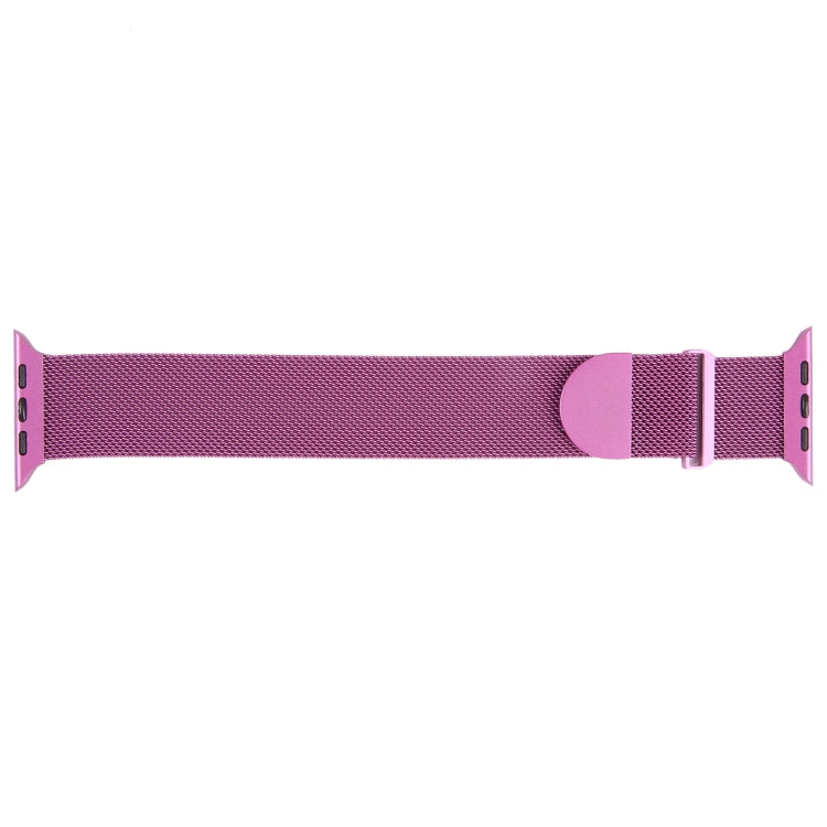 For Apple Watch 38mm Milanese Metal Magnetic Watch Band(Purple) - Watch Bands by PMC Jewellery | Online Shopping South Africa | PMC Jewellery