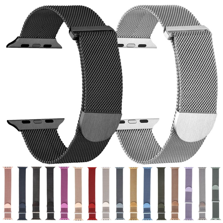 For Apple Watch 2 42mm Milanese Metal Magnetic Watch Band(Starlight) - Watch Bands by PMC Jewellery | Online Shopping South Africa | PMC Jewellery