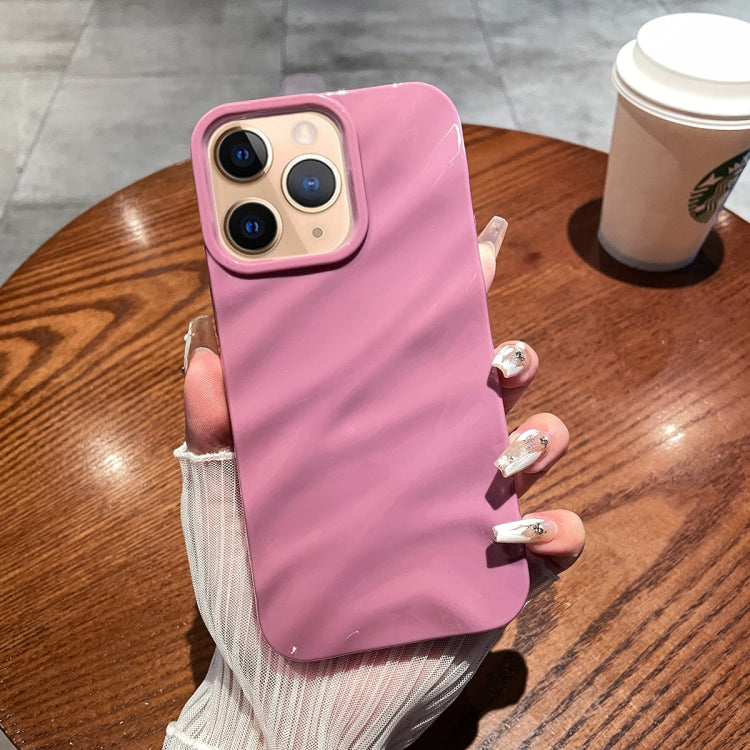 For iPhone 11 Pro Max Solid Color Wave Texture TPU Phone Case(Taro Purple) - iPhone 11 Pro Max Cases by PMC TechLife | Online Shopping South Africa | PMC TechLife