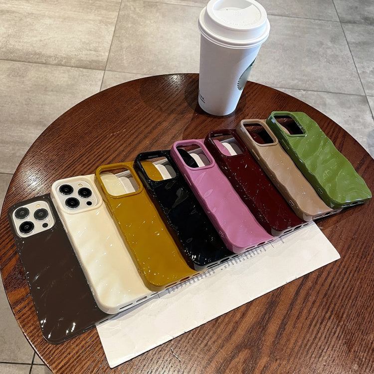 For iPhone 14 Plus Solid Color Wave Texture TPU Phone Case(Beige) - iPhone 14 Plus Cases by PMC TechLife | Online Shopping South Africa | PMC TechLife