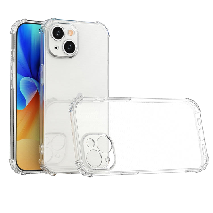 For iPhone 15 Four-Corner Shockproof Clear TPU Phone Case(Transparent) - iPhone 15 Cases by PMC Jewellery | Online Shopping South Africa | PMC Jewellery